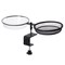 Outdoor Round 2 in 1 Deck Mounted Bird Bath Bowl Railing Bird Mesh Tray Feeder with Adjustable Clamp